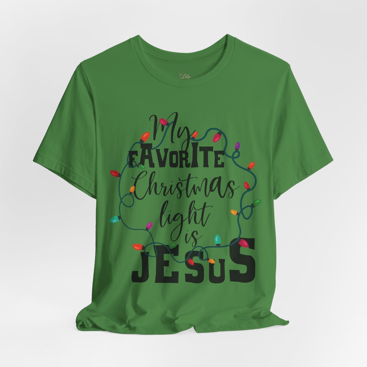 Christmas Light Jesus Tee