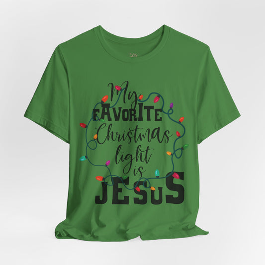 Christmas Light Jesus Tee