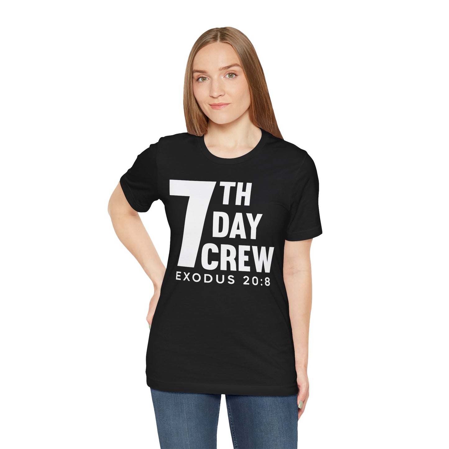 7th Day Crew Tee- White letters
