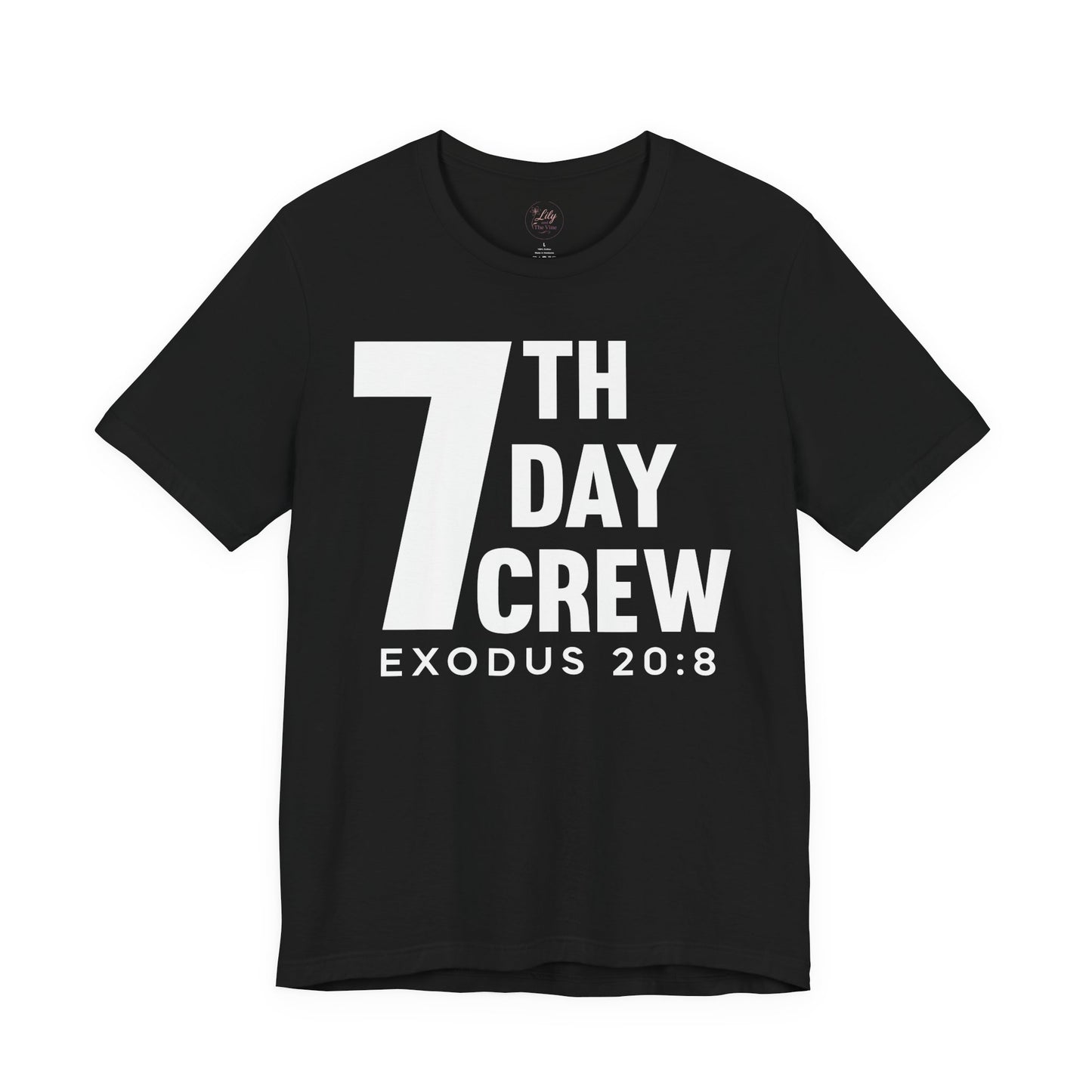 7th Day Crew Tee- White letters