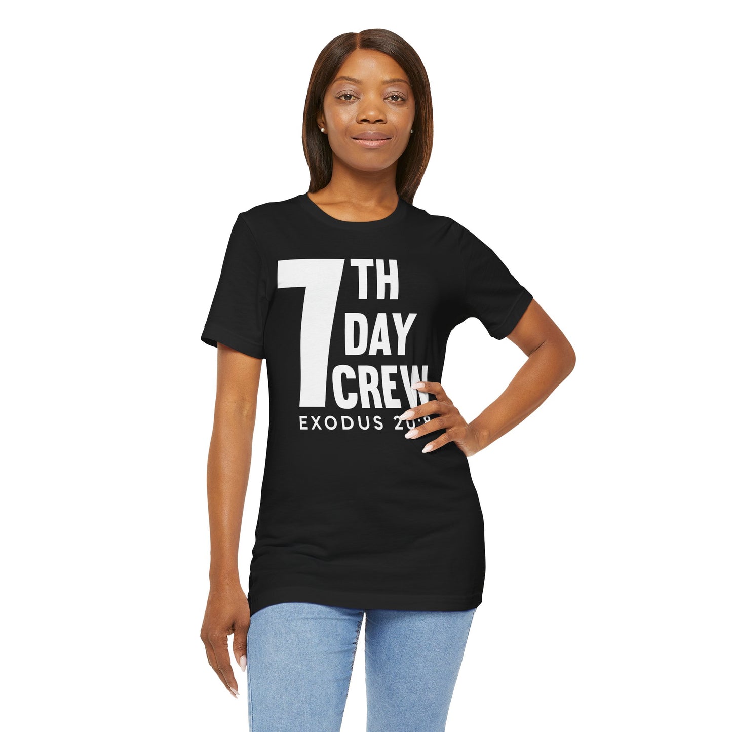 7th Day Crew Tee- White letters