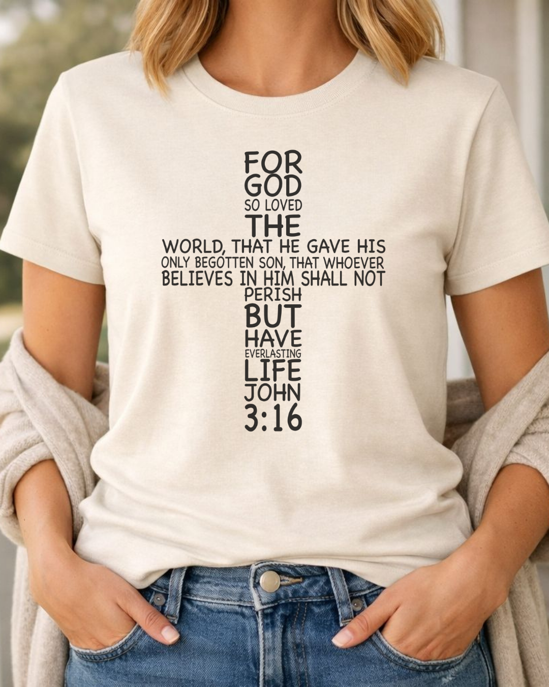 John 3:16 Cross Tee